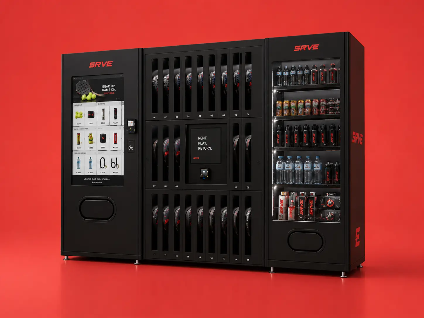 SRVE racket rental locker